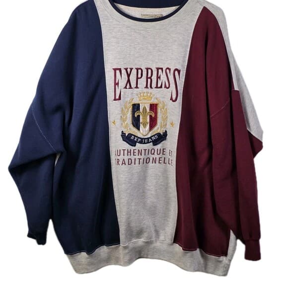 Vintage Express Jeans Men’s XL Multicolored Sweatshirt - Thumbnail 8