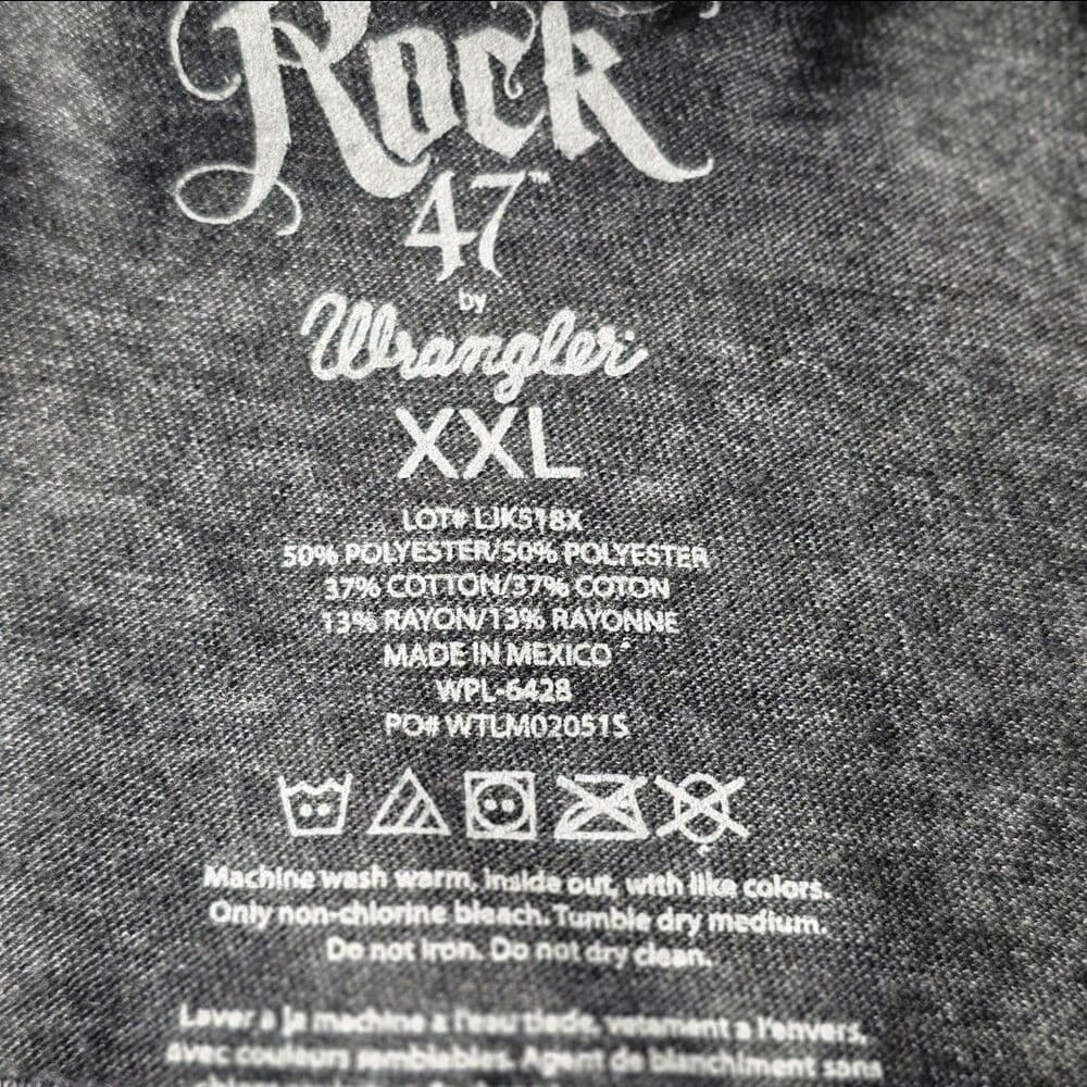 Wrangler ROCK 47 Women's XXL Gray‎ Short Sleeve T-Shirt - Thumbnail 2
