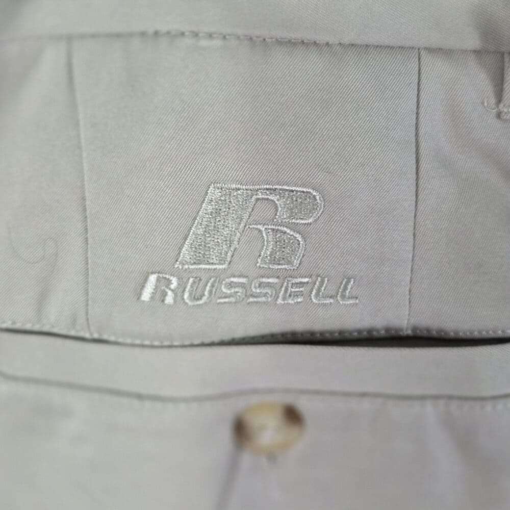 Russell Athletic Men's Khaki 36x48 Pleated Golf Pants - Thumbnail 7