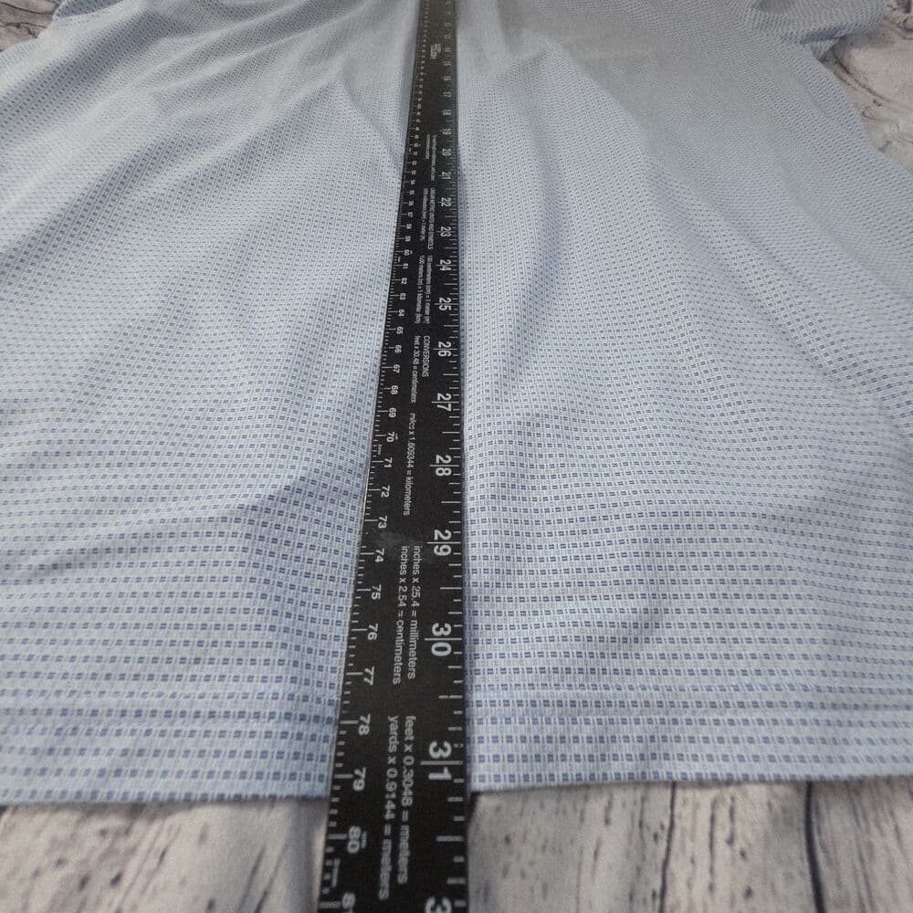 Rhone Men's XL Blue & White Geometric Striped Short Sleeve Polo Shirt - Thumbnail 9