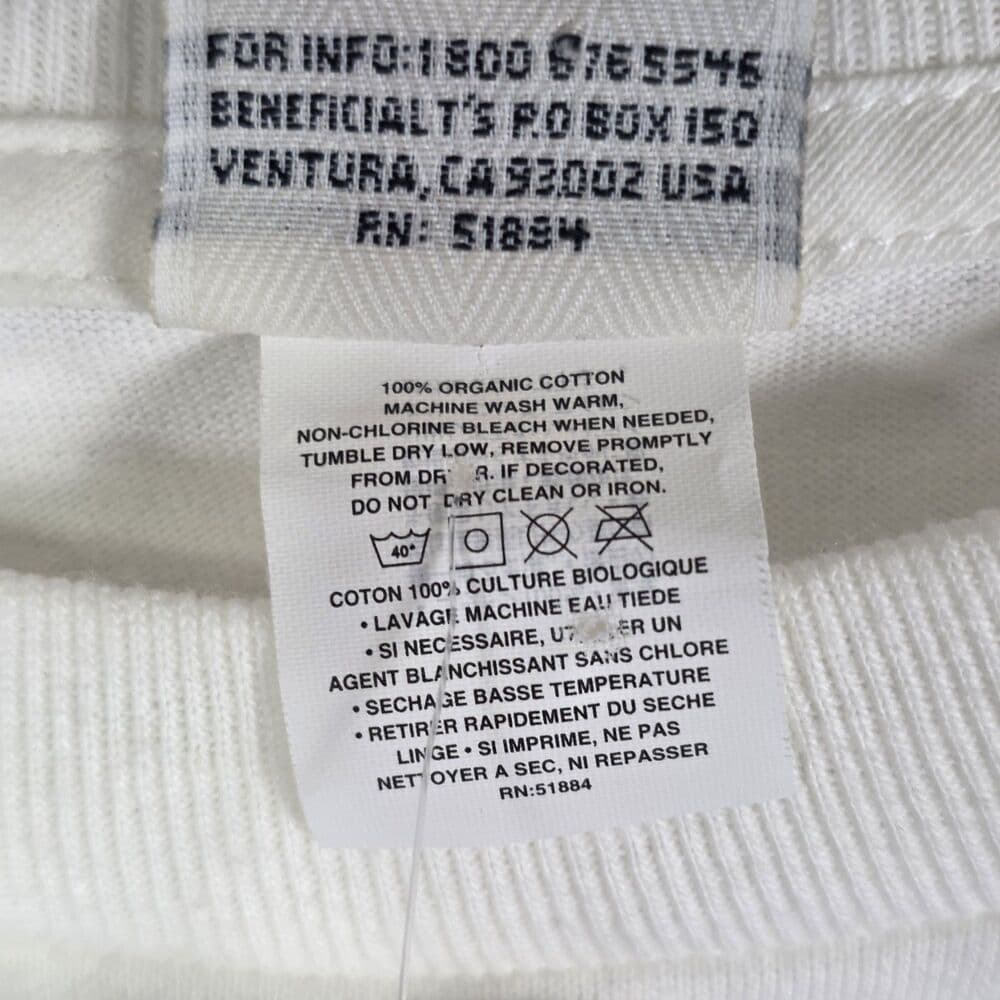 Vtg Patagonia Beneficial Men's XL White " Surfing Waves" Short Sleeve T-Shirt - Thumbnail 3