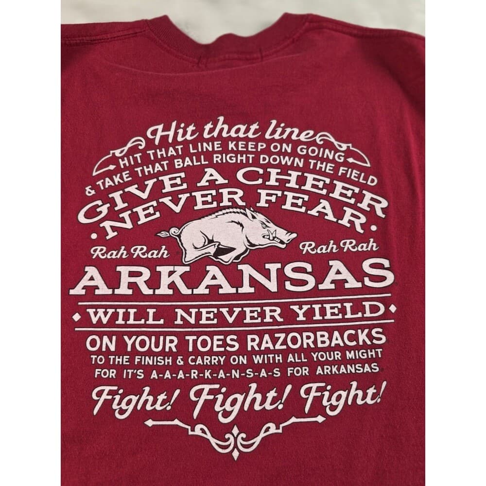 University Of Arkansas Mens M Short Sleeve T-Shirt‎ - Thumbnail 5