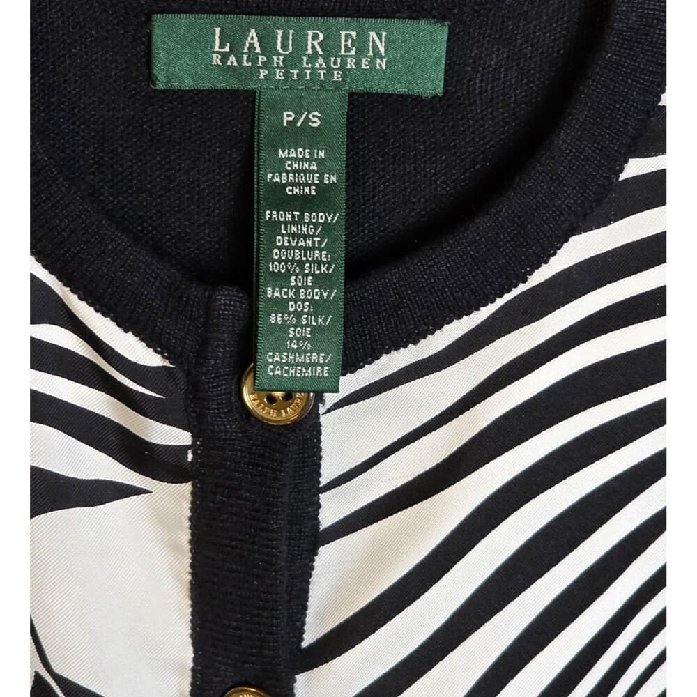 Lauren Ralph Lauren‎ Women's Size P/S Silk and Cashmere cardigan - Thumbnail 2