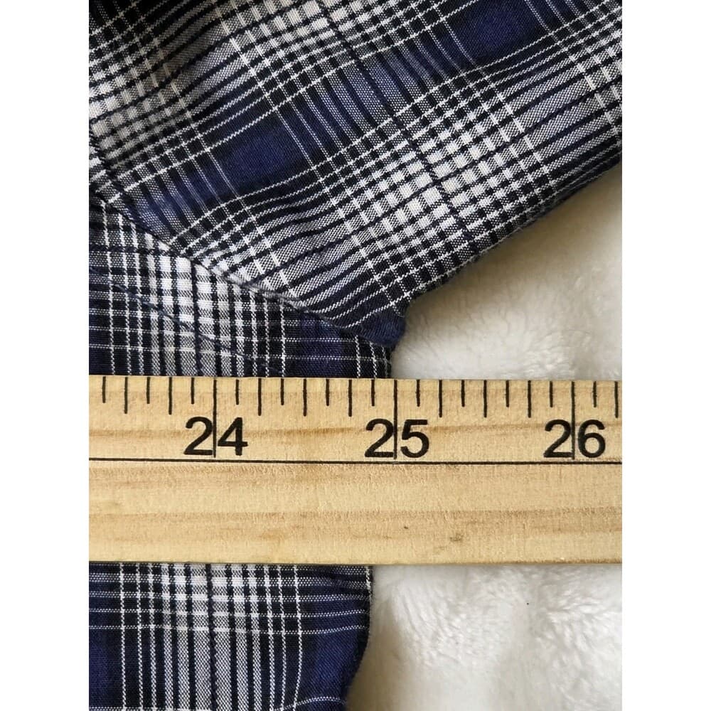 James Tatersall Mens Size XXL Blue/Black‎ Plaid Long Sleeve Button Down Shirt - Thumbnail 3