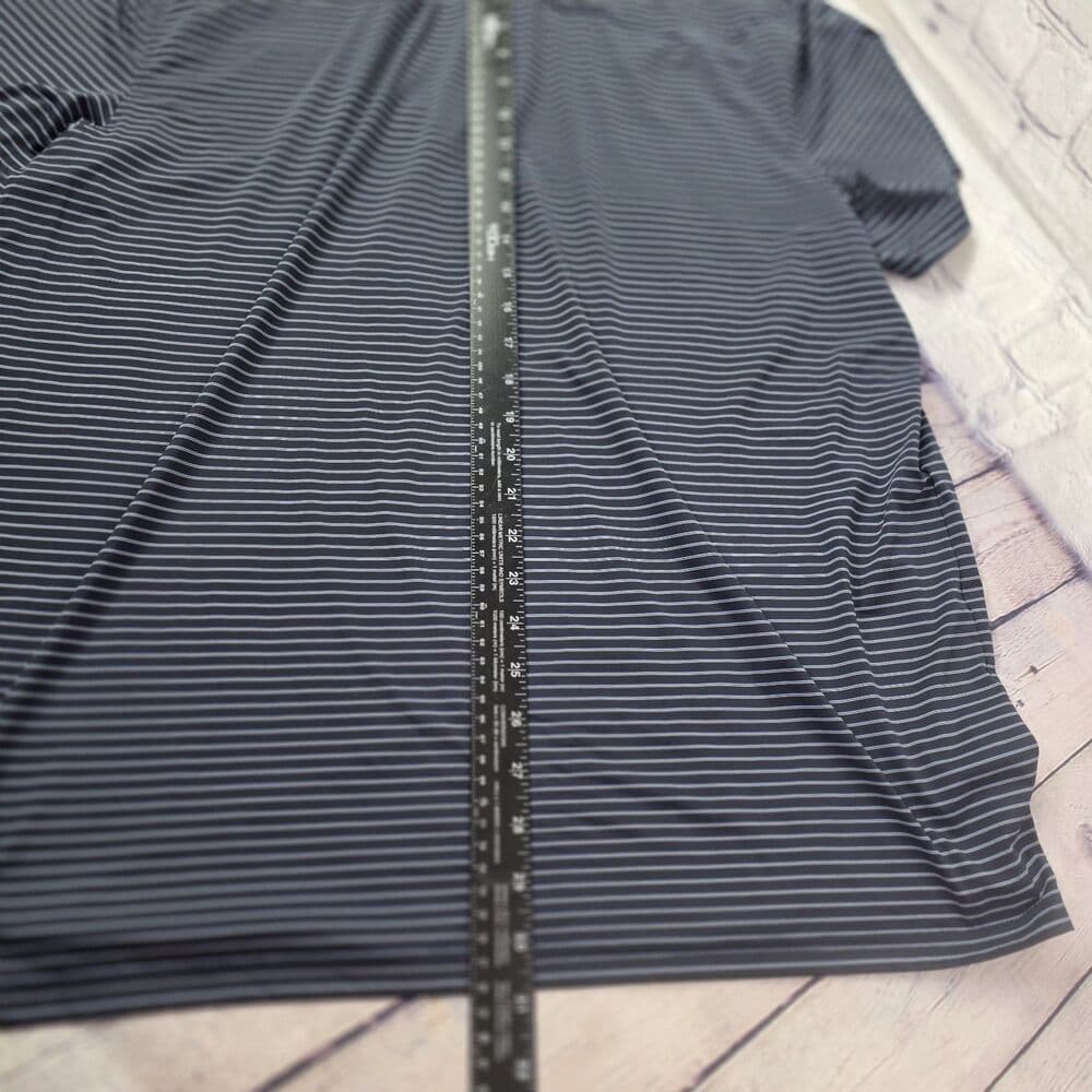 Rhone Men's XL Blue Commuter Striped Casual S/S Golf Shirt - Thumbnail 5