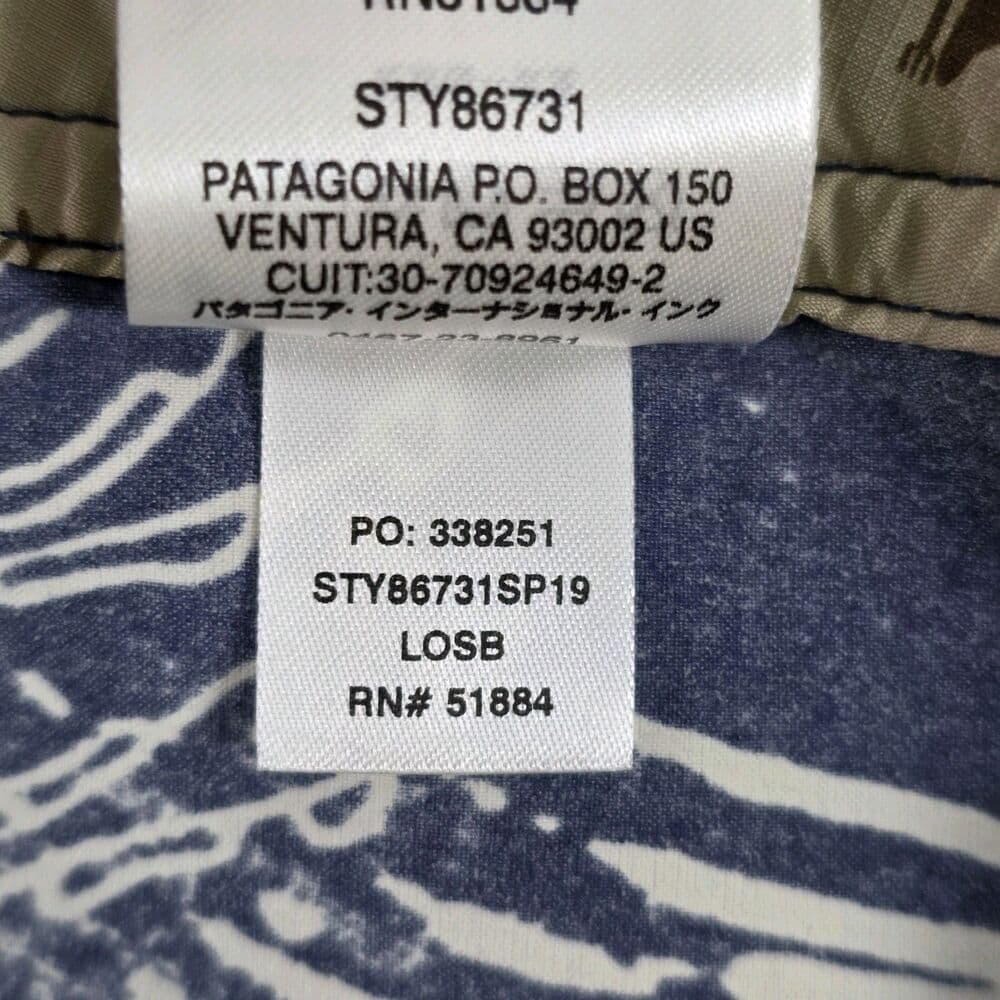 Patagonia Men's 38 Pataloha Wavefgarer Blue Fish Print Board Shorts NWT - Thumbnail 5