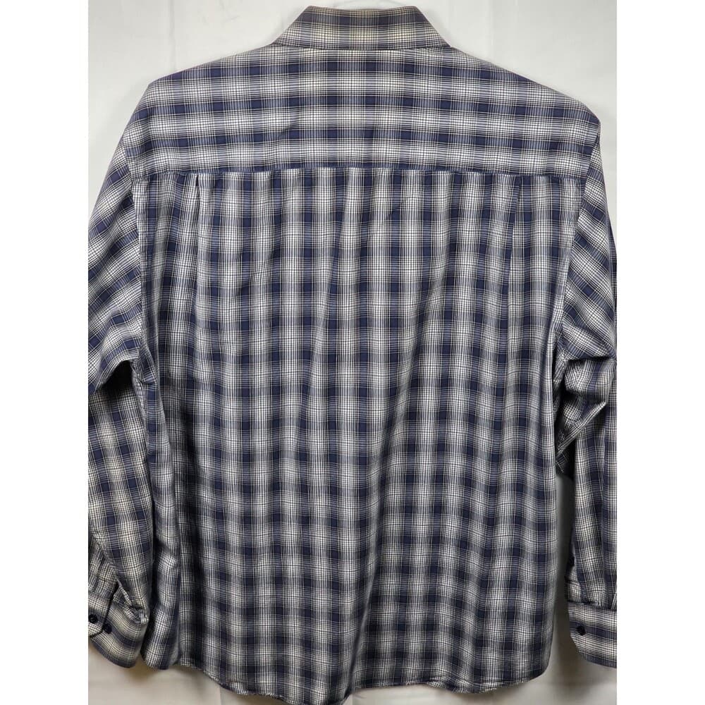 James Tatersall Mens Size XXL Blue/Black‎ Plaid Long Sleeve Button Down Shirt - Thumbnail 5