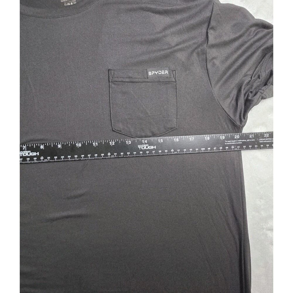 Spyder Active Mens XL Black Short Sleeve Stretch Training Shirt - Thumbnail 6