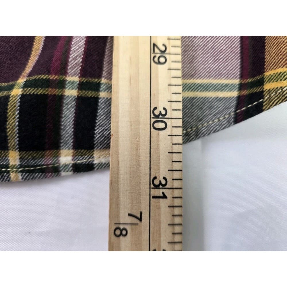 Eddie Bauer Men's Large Tall Plaid Heavy Cotton Flannel Long‎ Sleeve Shirt. - Thumbnail 7