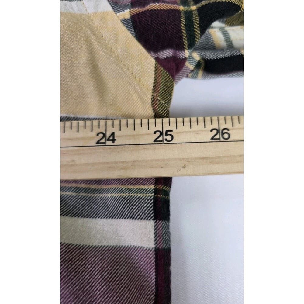 Eddie Bauer Men's Large Tall Plaid Heavy Cotton Flannel Long‎ Sleeve Shirt. - Thumbnail 4