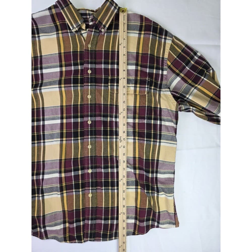 Eddie Bauer Men's Large Tall Plaid Heavy Cotton Flannel Long‎ Sleeve Shirt. - Thumbnail 6