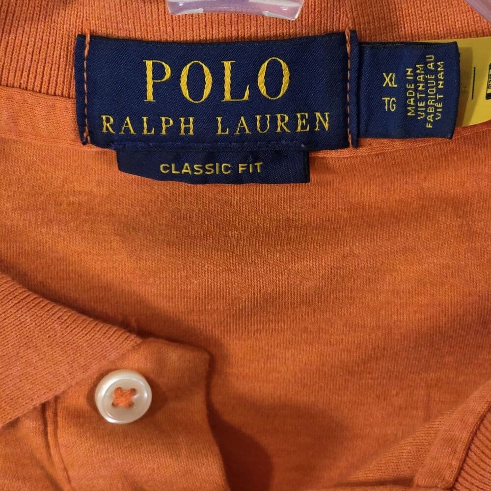 Polo Ralph Lauren Men's XL Orange Classic Fit Short Sleeve Shirt - Thumbnail 2