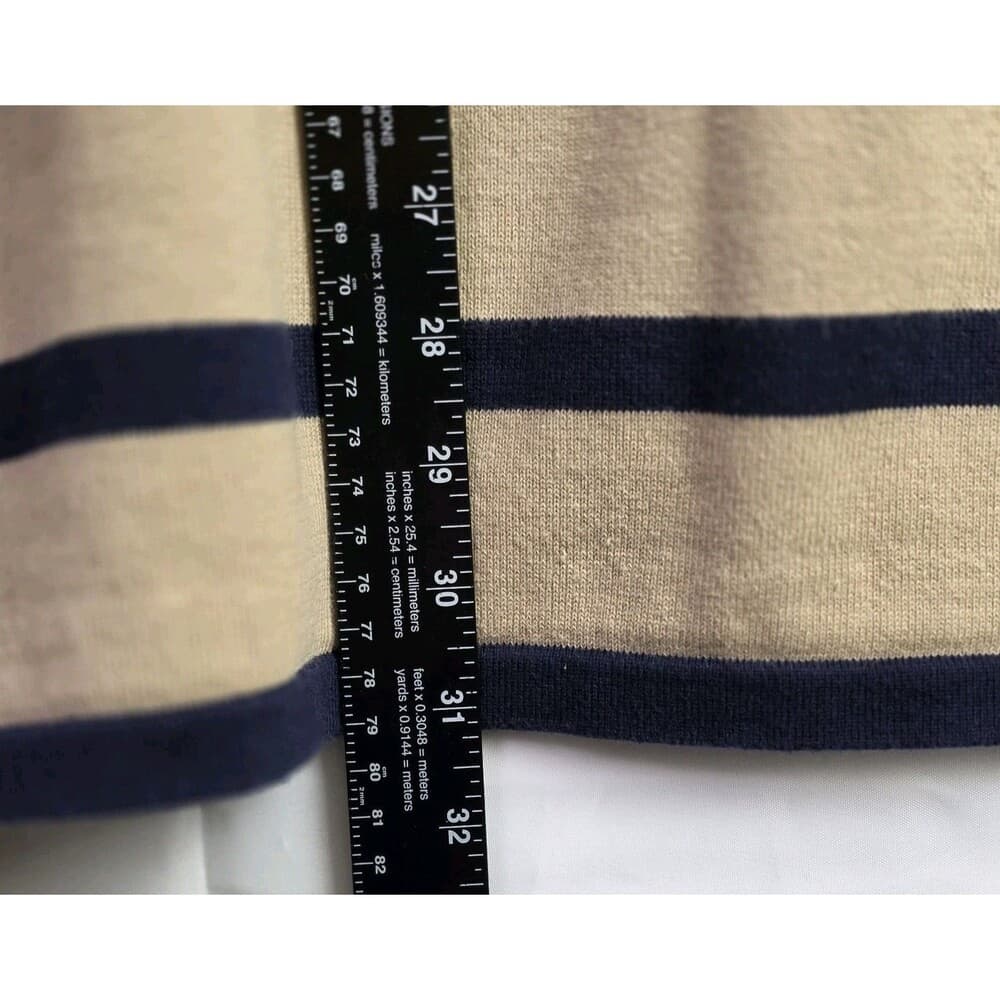 Pink Rose Petite Medium Beige & Navy‎ 3/4 Sleeve Mini Dress - Thumbnail 7