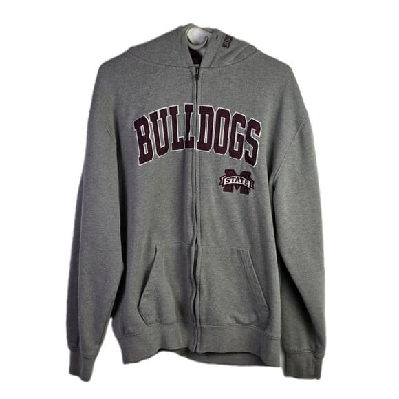 Colosseum Mississippi State Bulldogs Large Gray & Maroon Full Zip Hoodie Set - Thumbnail 12