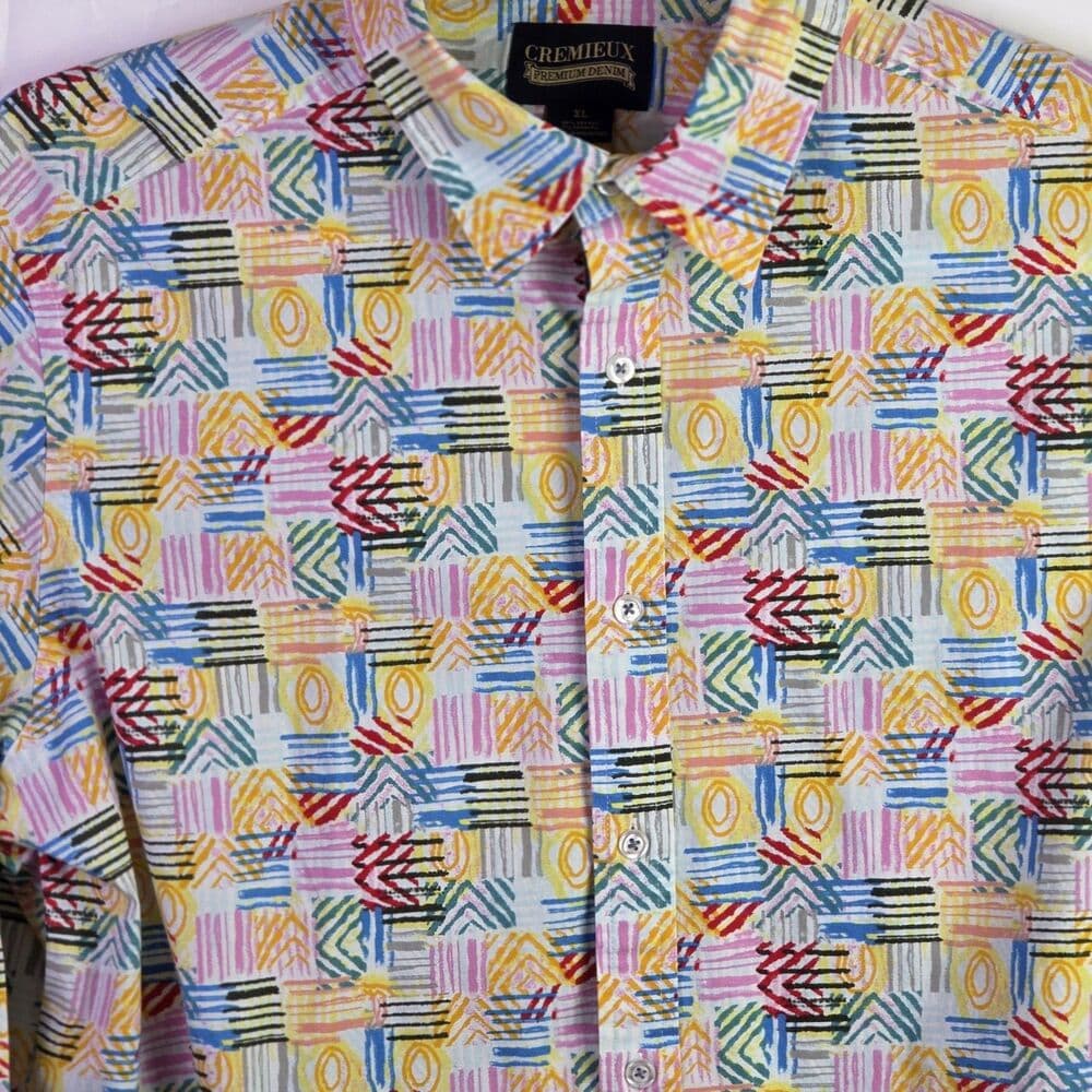 Daniel Cremieux Men's XL Multicolored Paisley Long Sleeve Button Down Shirt - Thumbnail 2