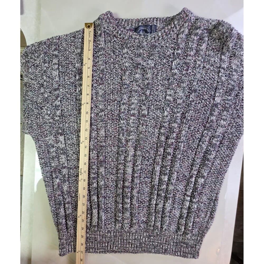 Vintage‎ Boathouse Row Men’s Large Grey Sweater 100% Cotton Made In USA - Thumbnail 5