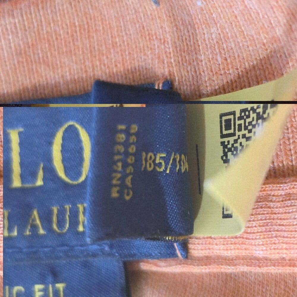 Polo Ralph Lauren Men's XL Orange Classic Fit Short Sleeve Shirt - Thumbnail 3