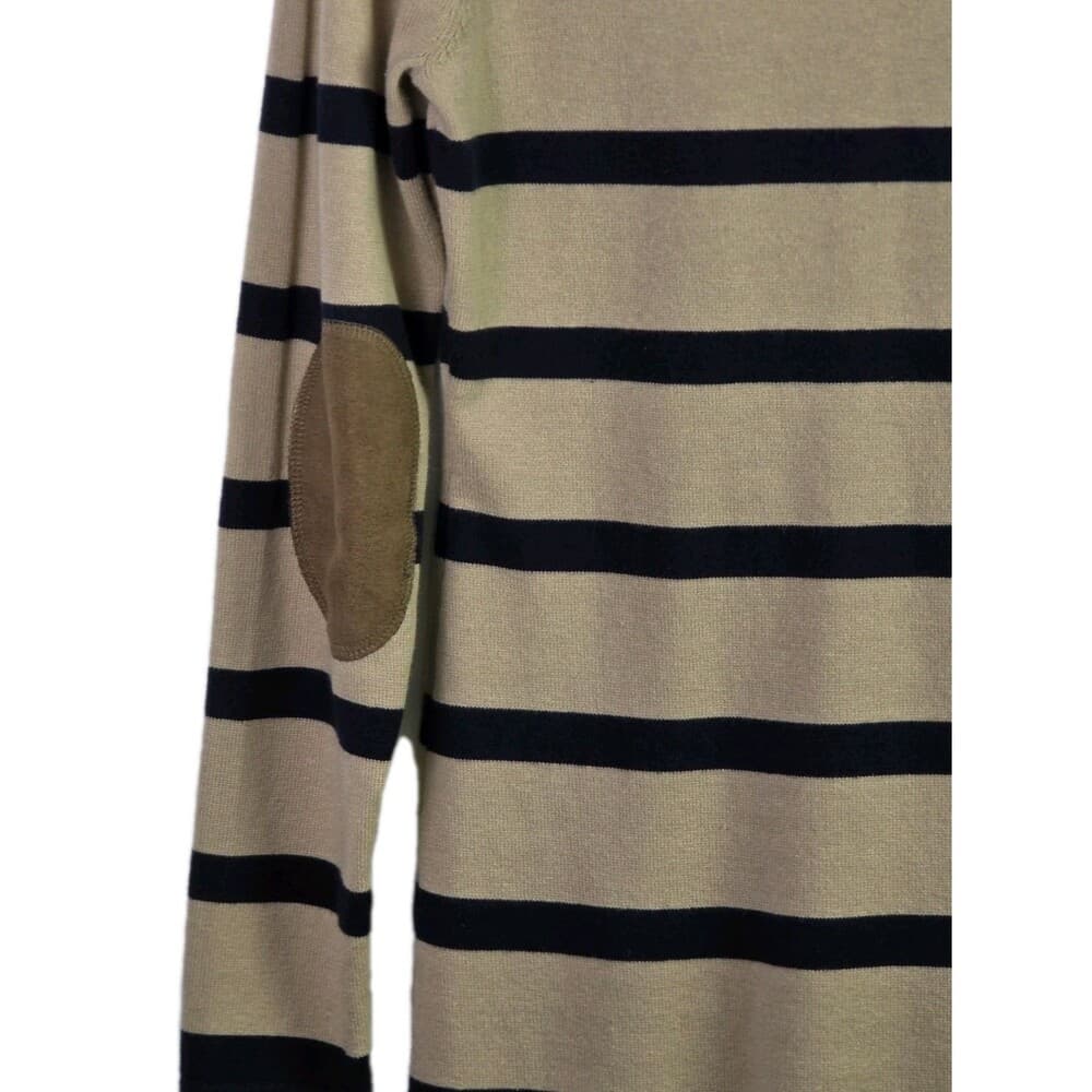Pink Rose Petite Medium Beige & Navy‎ 3/4 Sleeve Mini Dress - Thumbnail 5