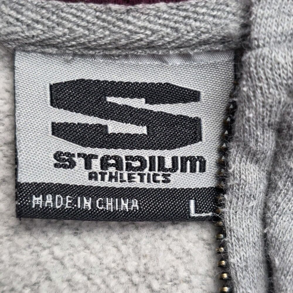 Colosseum Mississippi State Bulldogs Large Gray & Maroon Full Zip Hoodie Set - Thumbnail 3