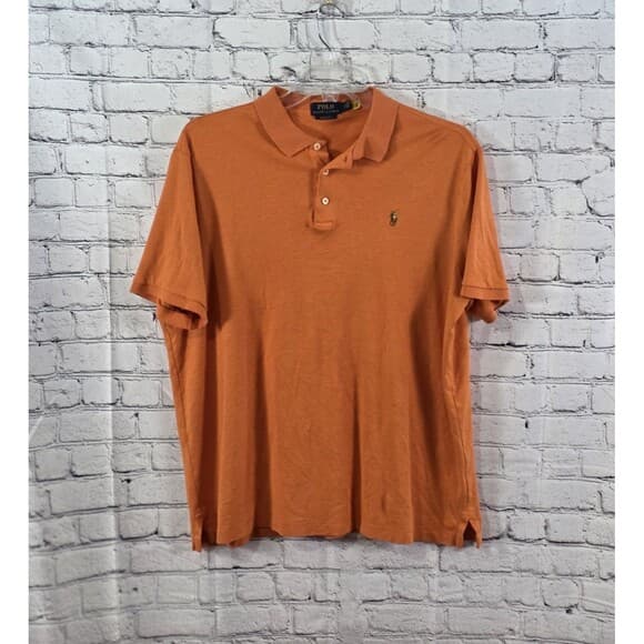 Polo Ralph Lauren Men's XL Orange Classic Fit Short Sleeve Shirt - Thumbnail 9