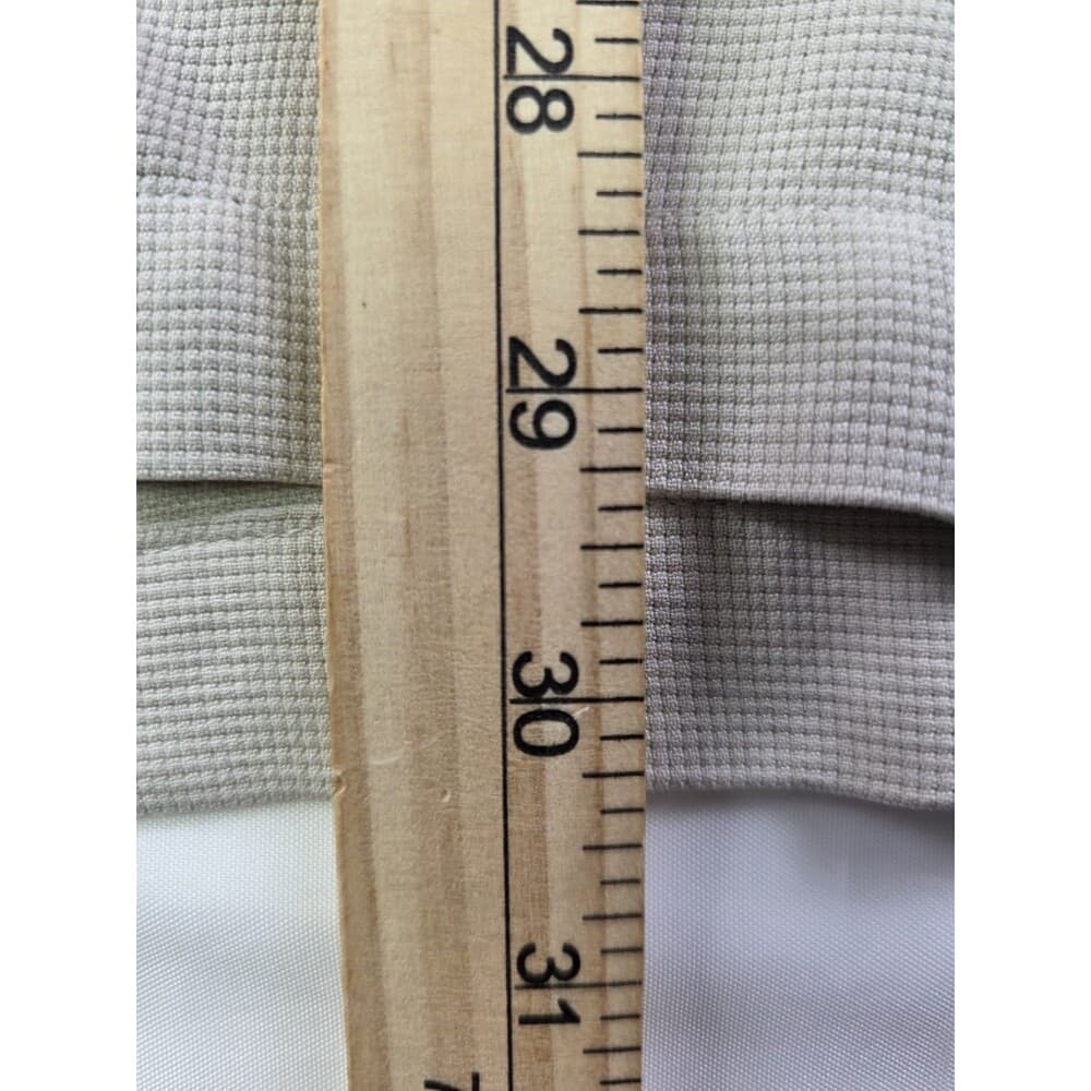 Izod Men's Large Ivory 100% Silk 3/4 Sleeve Button‎ Down Shirt - Thumbnail 7