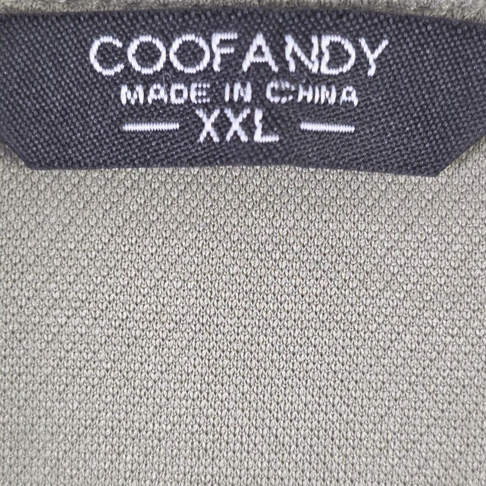 COOFANDY Mens Olive Short Sleeve Cuban Collar‎ Shirt Casual Button Down XL - Thumbnail 2