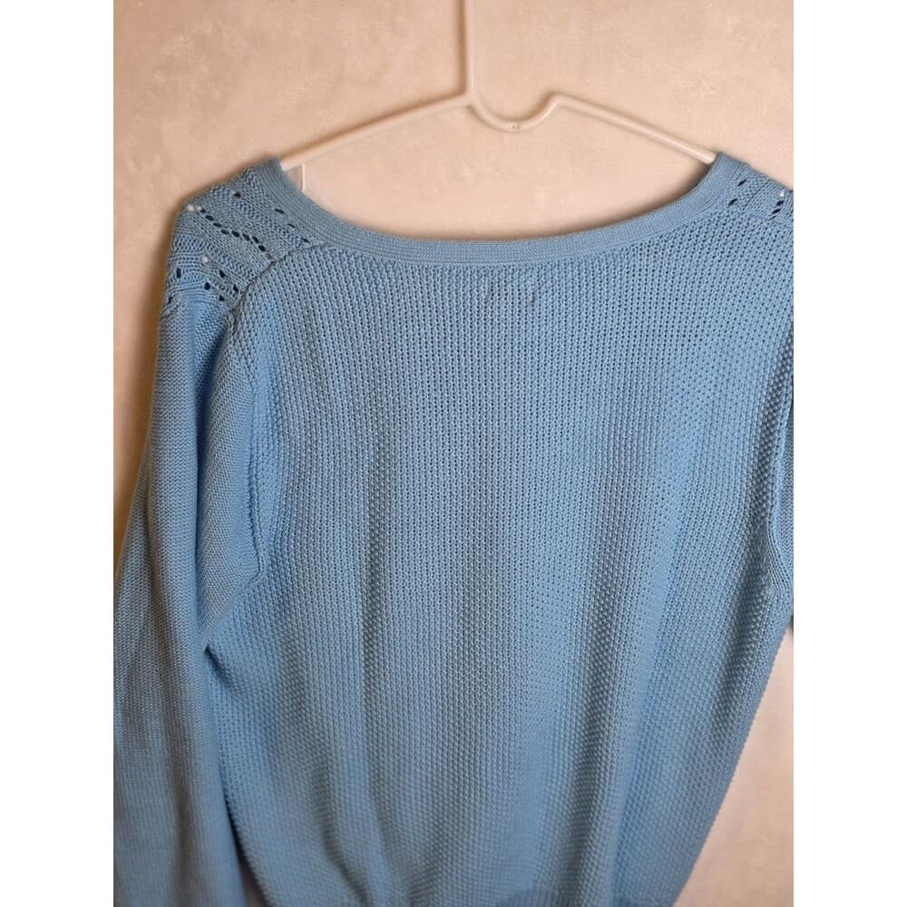 Izod Womens Size M V Neck Light Blue Sweater‎ - Thumbnail 3