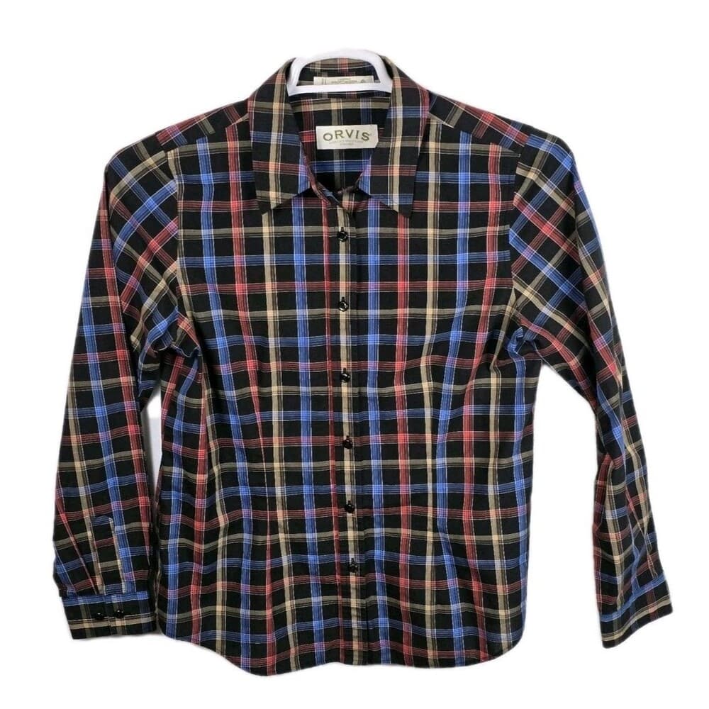 Orvis Women’s Size 10 Plaid Long Sleeve Button Up‎ Shirt - Thumbnail 7