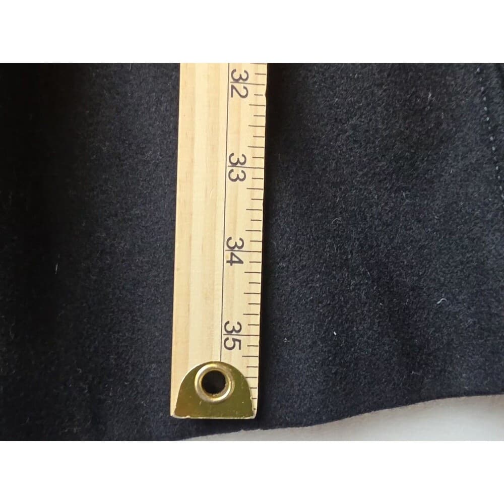 VTG Guess Women's XL Classic Military Style Black Wool Blend Coat - Thumbnail 11