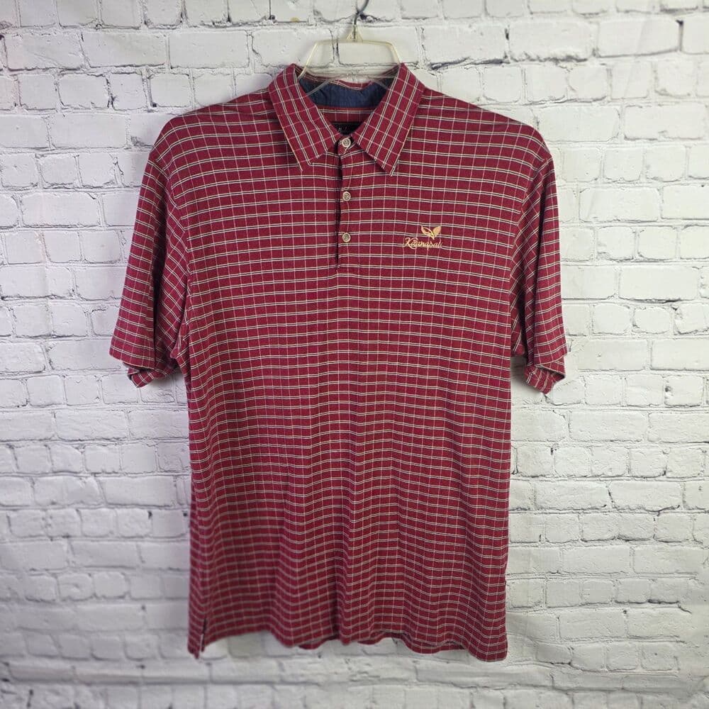 Tommy Bahama Men's Medium Red Kaanapali Resort Striped Short Sleeve Polo Shirt - Thumbnail 9