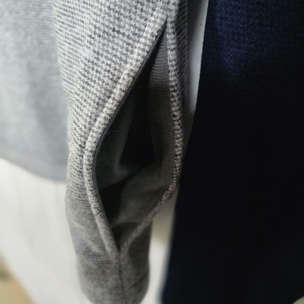 IZOD Men's Small Blue & Gray‎ Mock Neck Fleece Sweater - Thumbnail 4