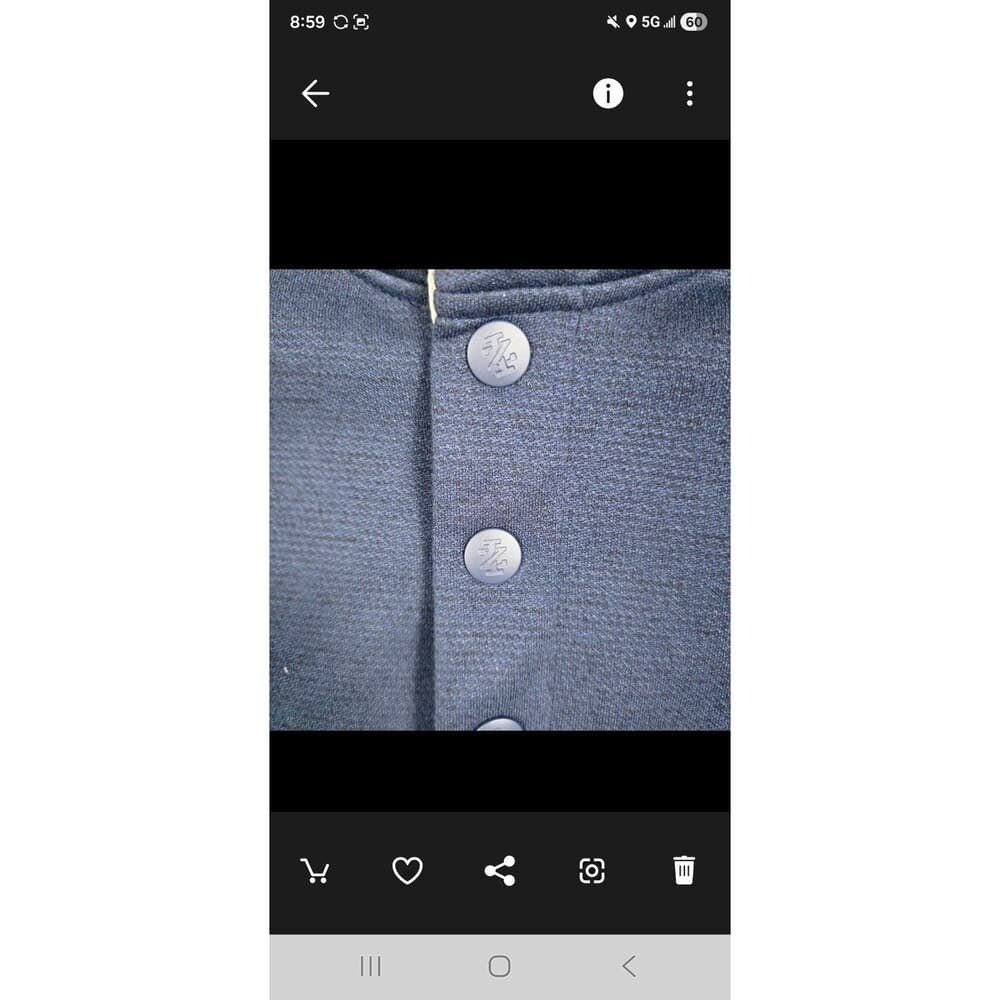 IZOD Men's Small Blue & Gray‎ Mock Neck Fleece Sweater - Thumbnail 3