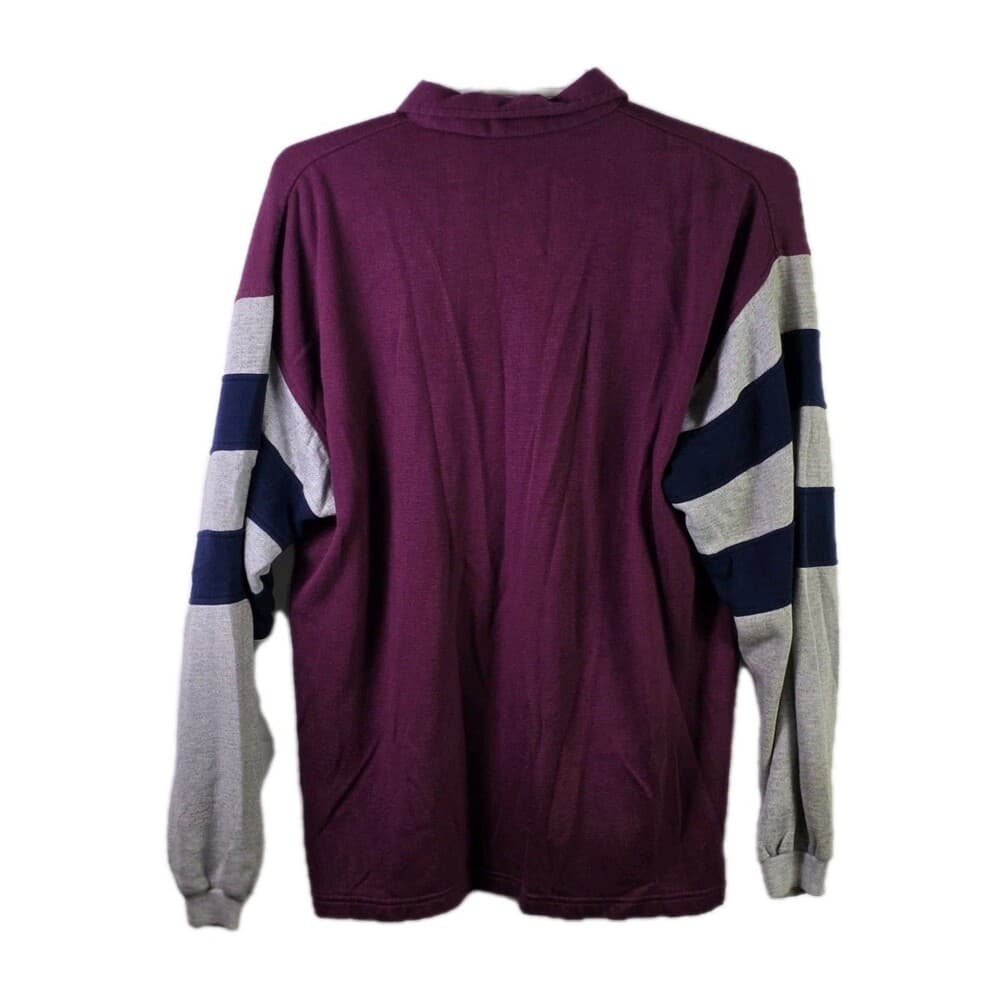 Vintage 80s Dunlop Men's XL Maroon & Gray Long Sweatshirt - Thumbnail 6
