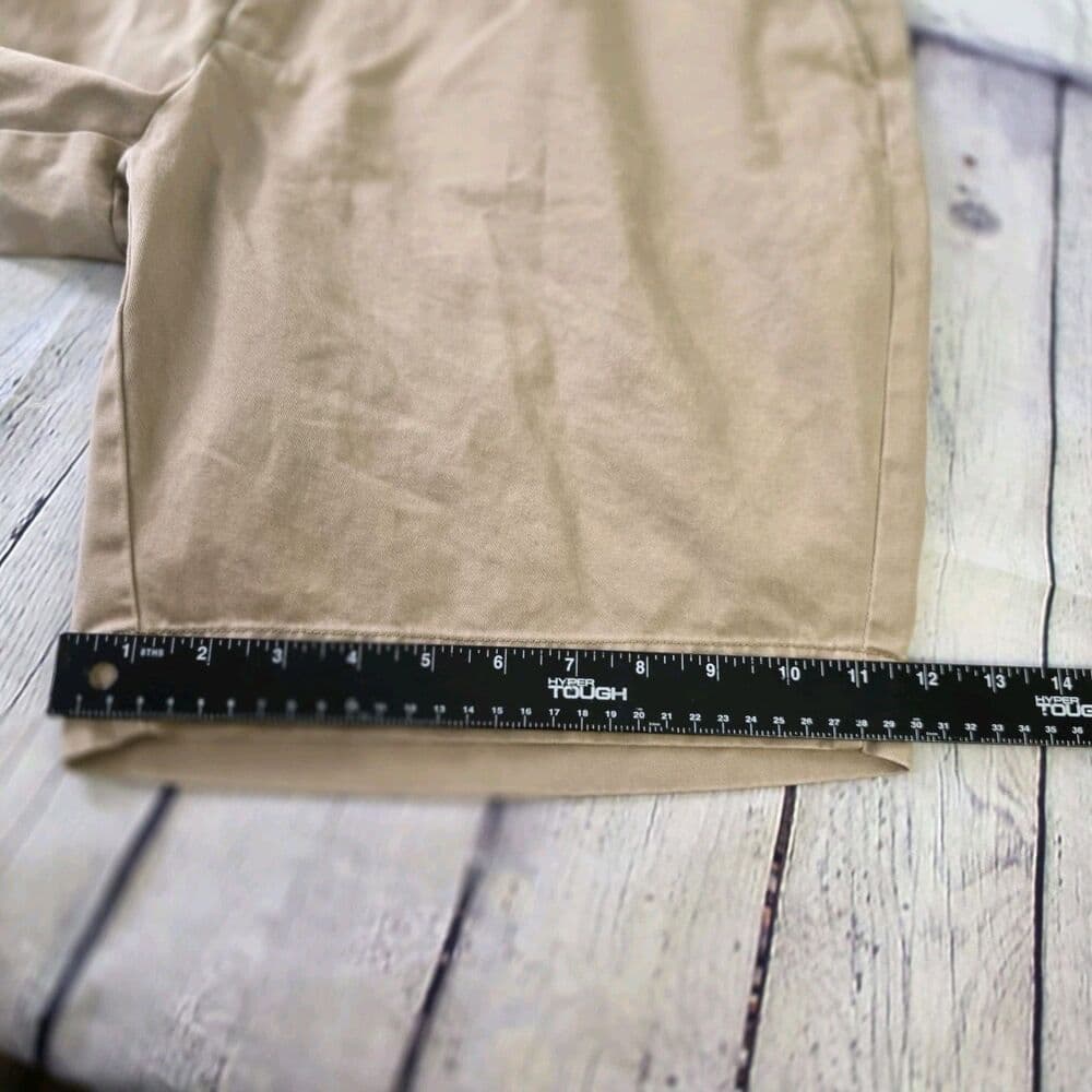 Polo Ralph Lauren Men's 40" Khaki Beige Chino Flat Front Shorts - Thumbnail 9