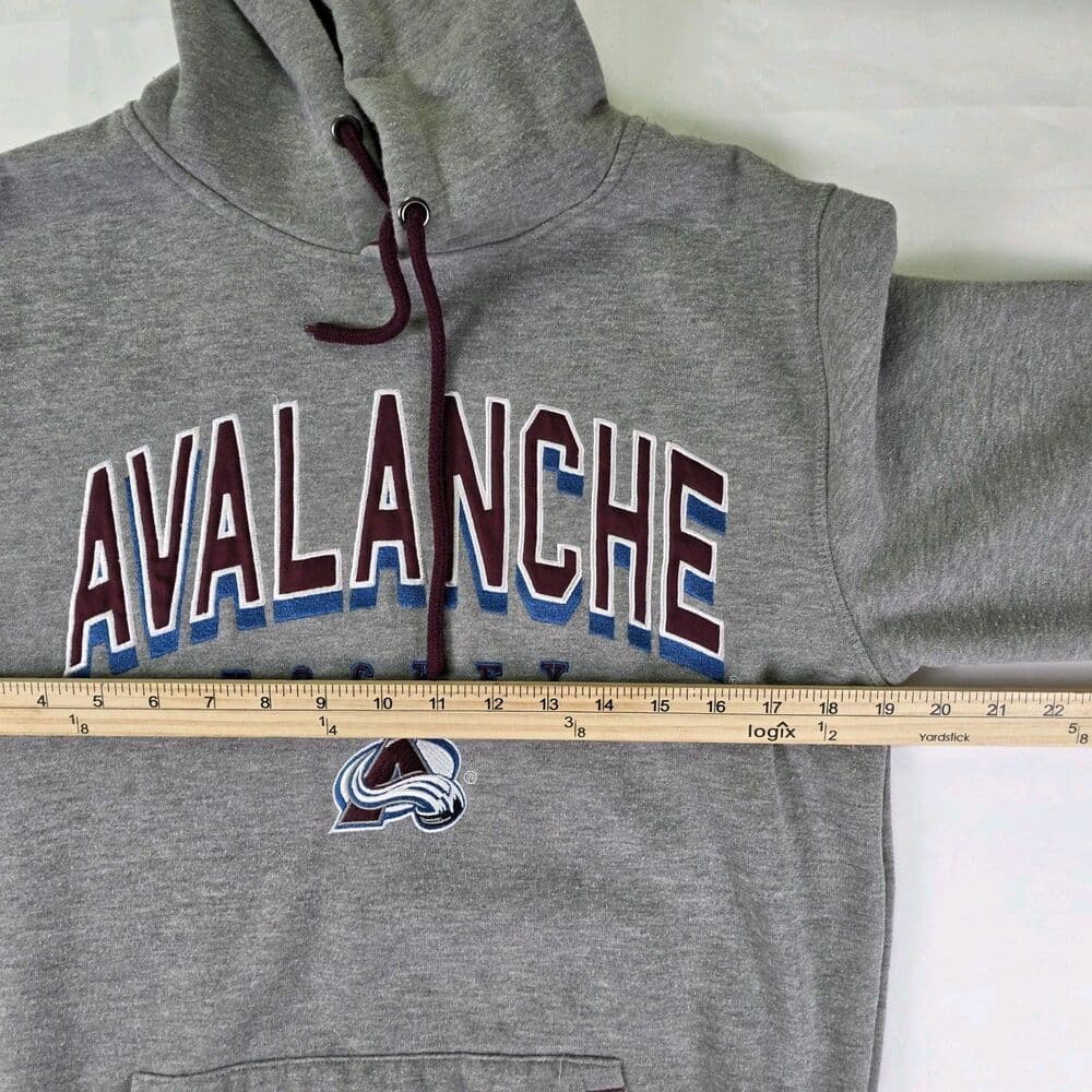 NHL Colorado‎ Avalanche Men's Large Gray Hoodie - Thumbnail 2