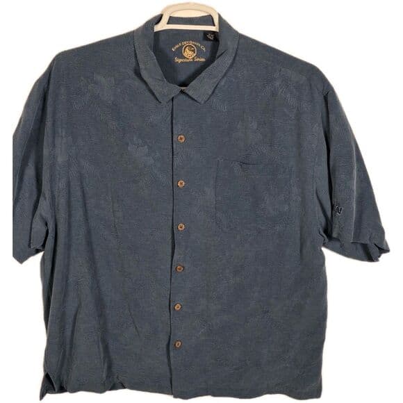 Eagle Dry Goods Signature Series 100%‎ Silk Hawaiian Shirt Men's Size Large - Thumbnail 10