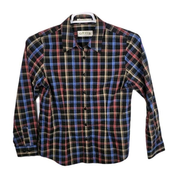 Orvis Women’s Size 10 Plaid Long Sleeve Button Up‎ Shirt - Thumbnail 8