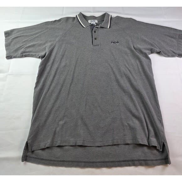 Izod Polo Mens Large Gray Short Sleeve Shirt‎ Golf Clubs Embroidery - Thumbnail 8