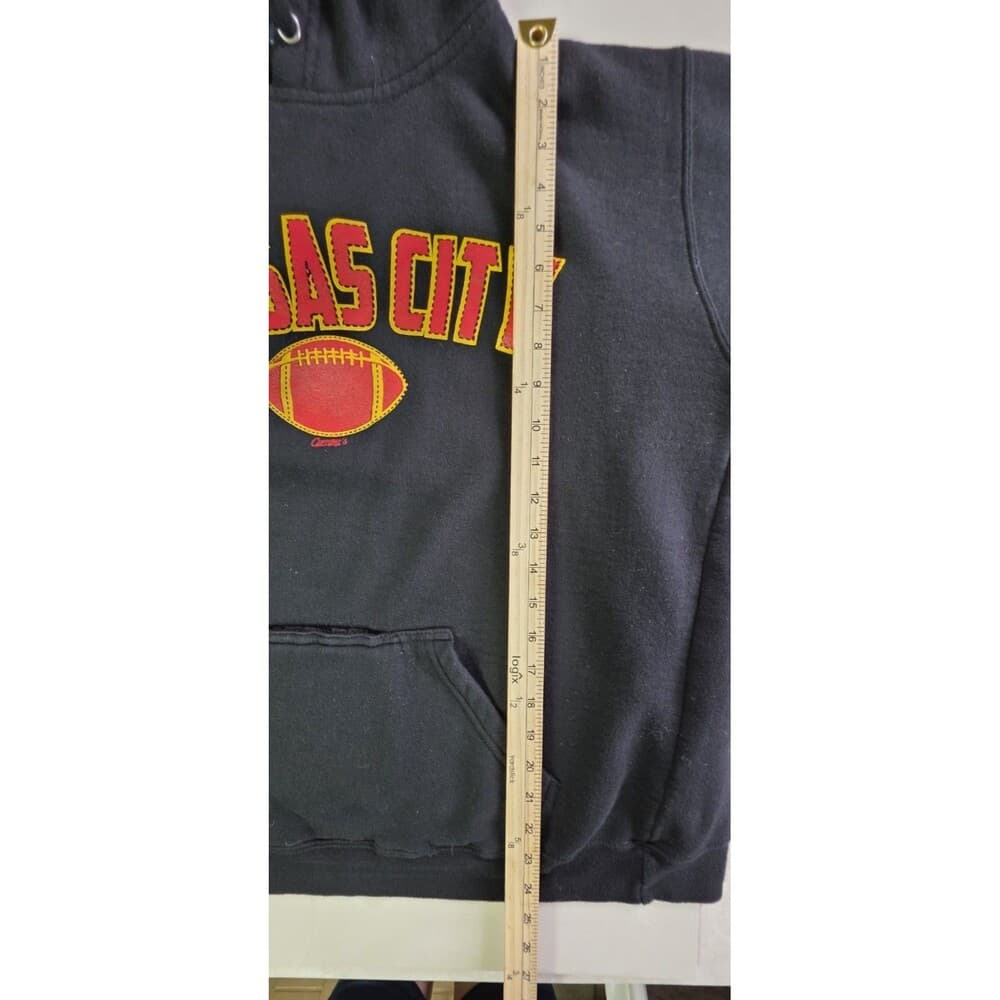 Vintage J-America Size Large Black Kansas‎ City Chiefs Hoodie - Thumbnail 8