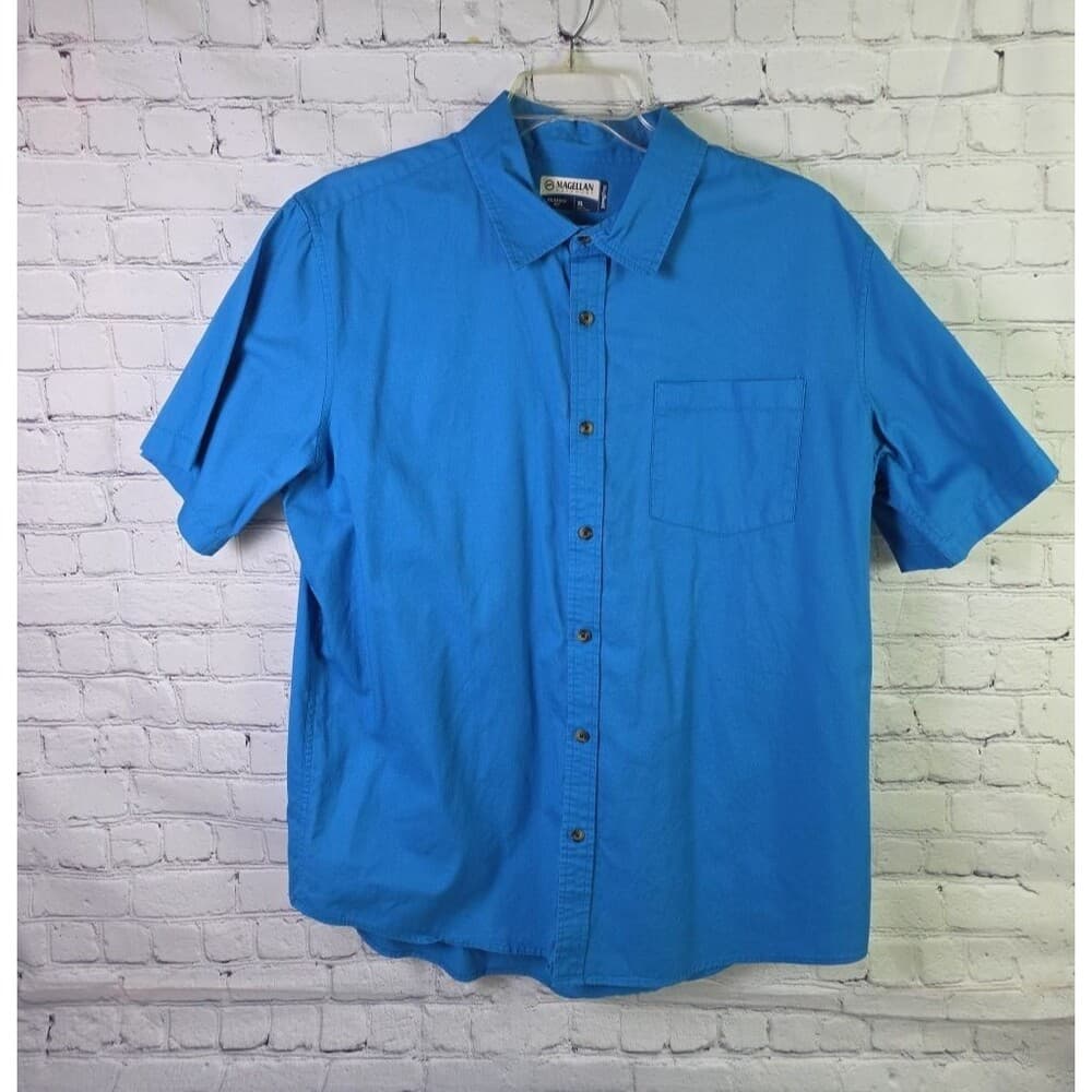 Magellan Men's XL Blue Classic Fit MagShield Short Sleeve Fishing Shirt - Thumbnail 7