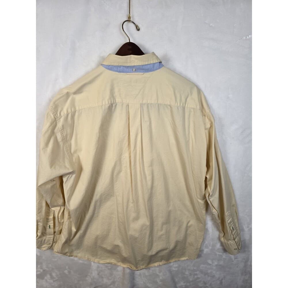 Vintage Tommy Hilfiger‎ Men's XL Yellow Corduroy Long Sleeve Shirt - Thumbnail 6