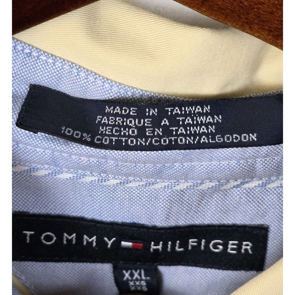 Vintage Tommy Hilfiger‎ Men's XL Yellow Corduroy Long Sleeve Shirt - Thumbnail 4