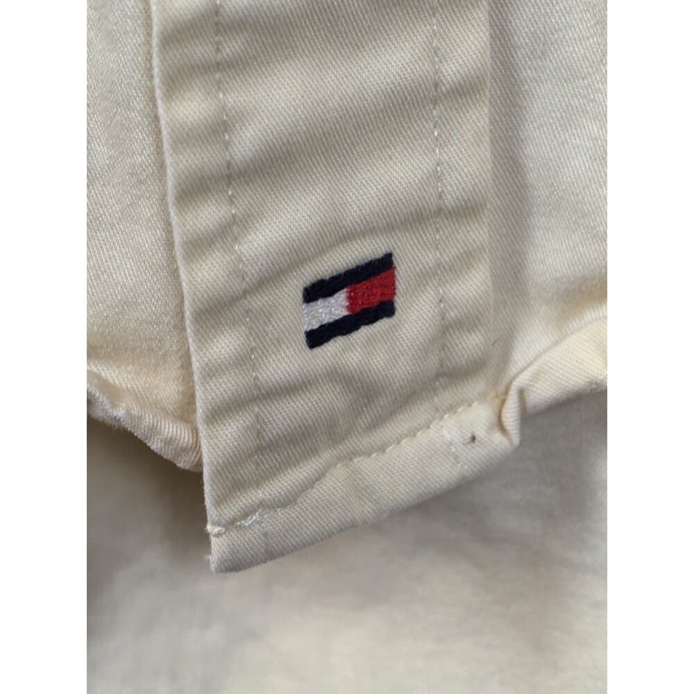 Vintage Tommy Hilfiger‎ Men's XL Yellow Corduroy Long Sleeve Shirt - Thumbnail 2