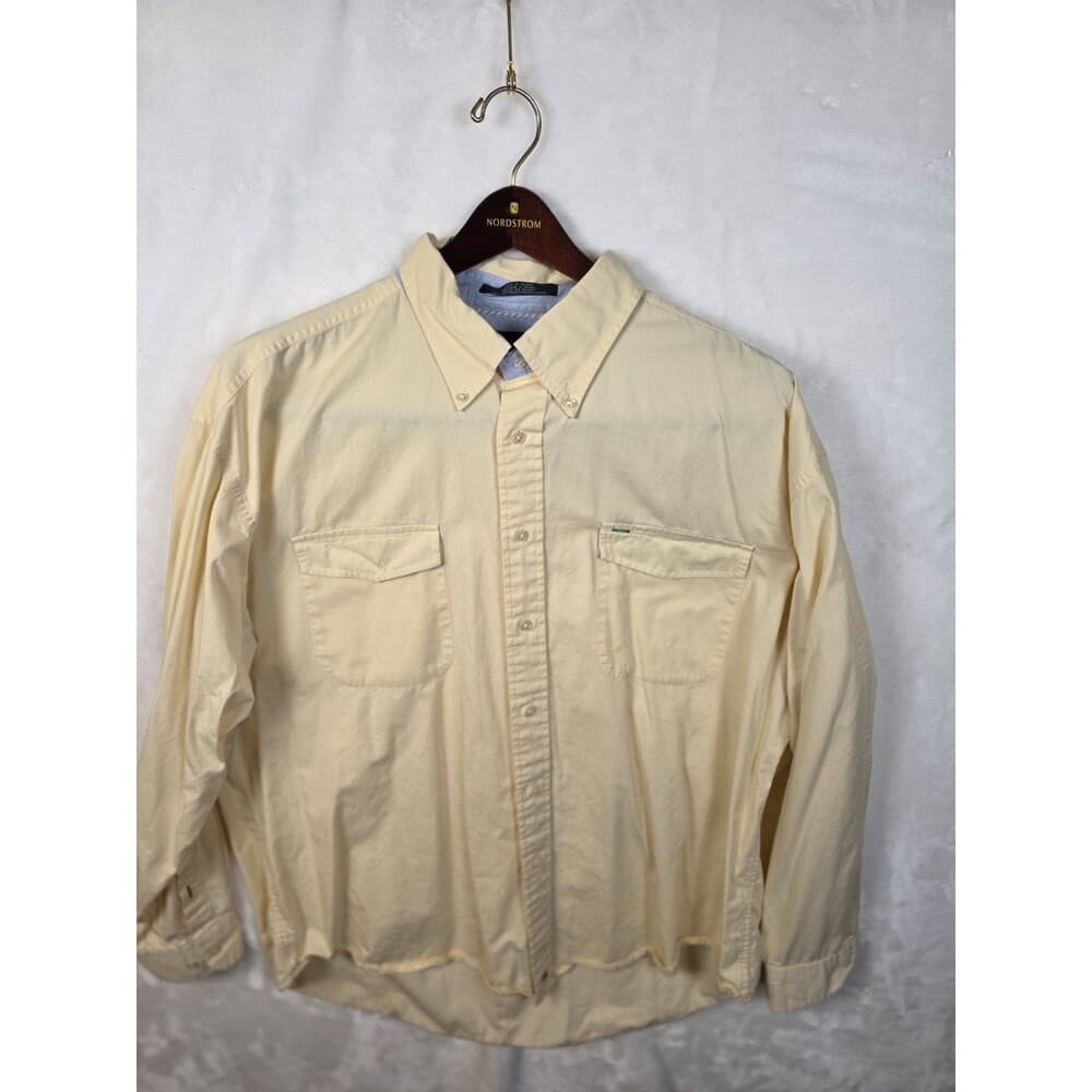 Vintage Tommy Hilfiger‎ Men's XL Yellow Corduroy Long Sleeve Shirt - Thumbnail 7