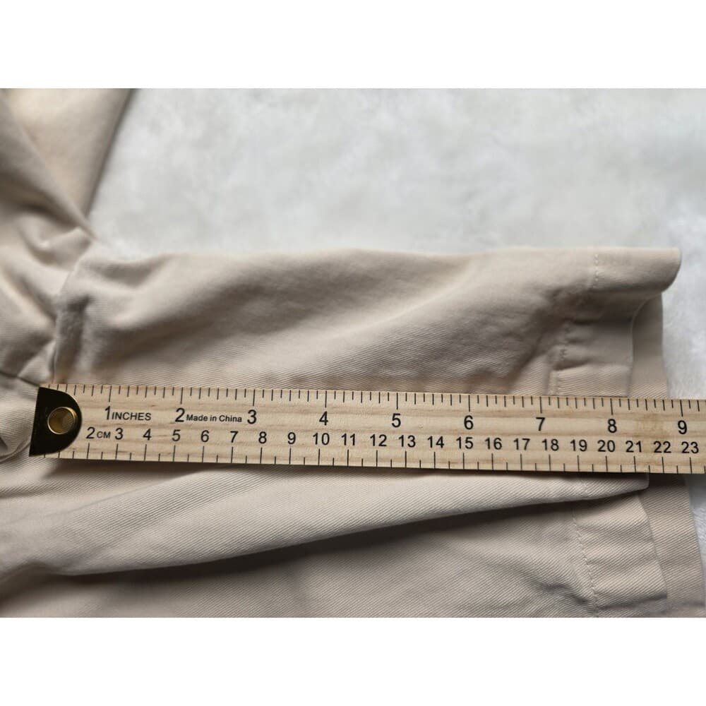 Polo Ralph Lauren Chino Flat Front‎ Cotton Men's 33 Shorts khaki (bleach stain) - Thumbnail 4