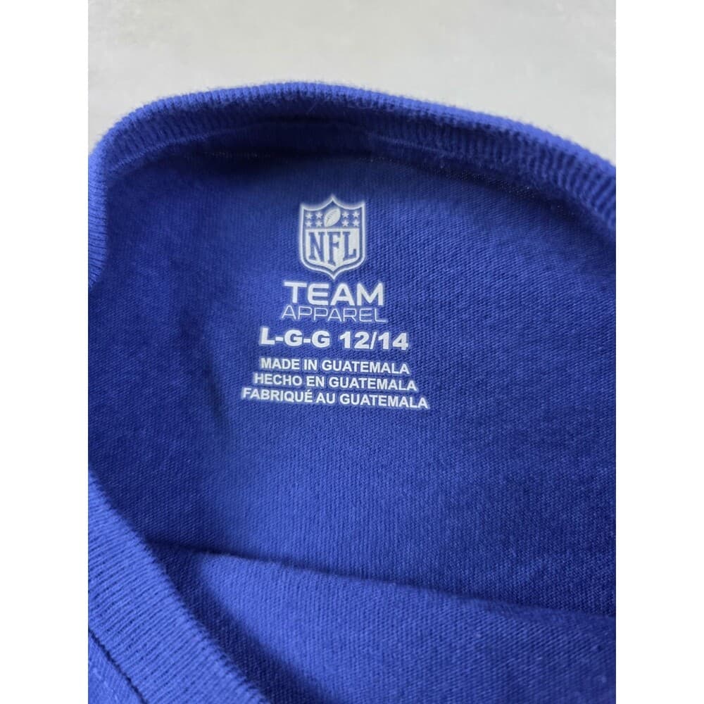 Team Apparel New York Giants Large‎ 12/14 Blue Long Sleeve T Shirt - Thumbnail 3