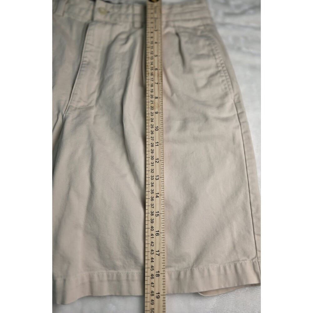 Polo Ralph Lauren Chino Flat Front‎ Cotton Men's 33 Shorts khaki (bleach stain) - Thumbnail 2