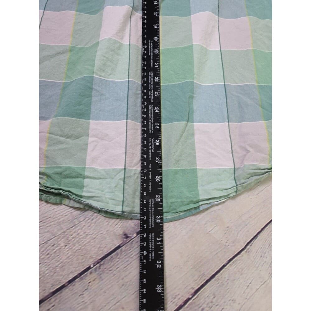 Columbia Shirt Men's Medium Green Grey Windowpane Plaid S/S Button Up Shirt - Thumbnail 8