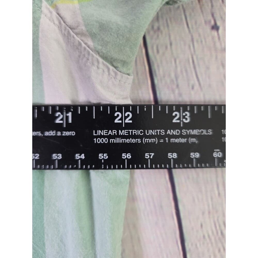 Columbia Shirt Men's Medium Green Grey Windowpane Plaid S/S Button Up Shirt - Thumbnail 7