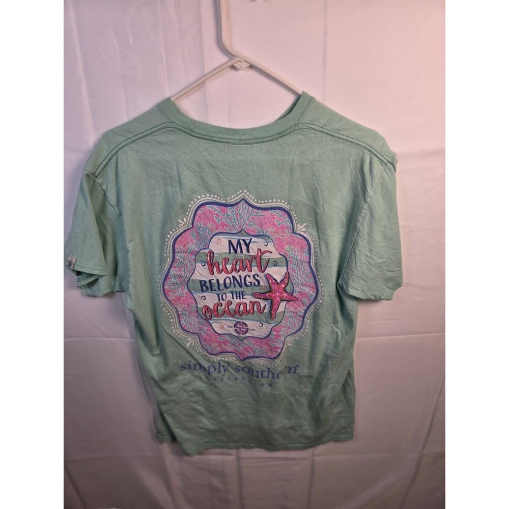 Simply Southern Women's Medium Green Short Sleeve Graphic T-Shirt‎ - Thumbnail 6
